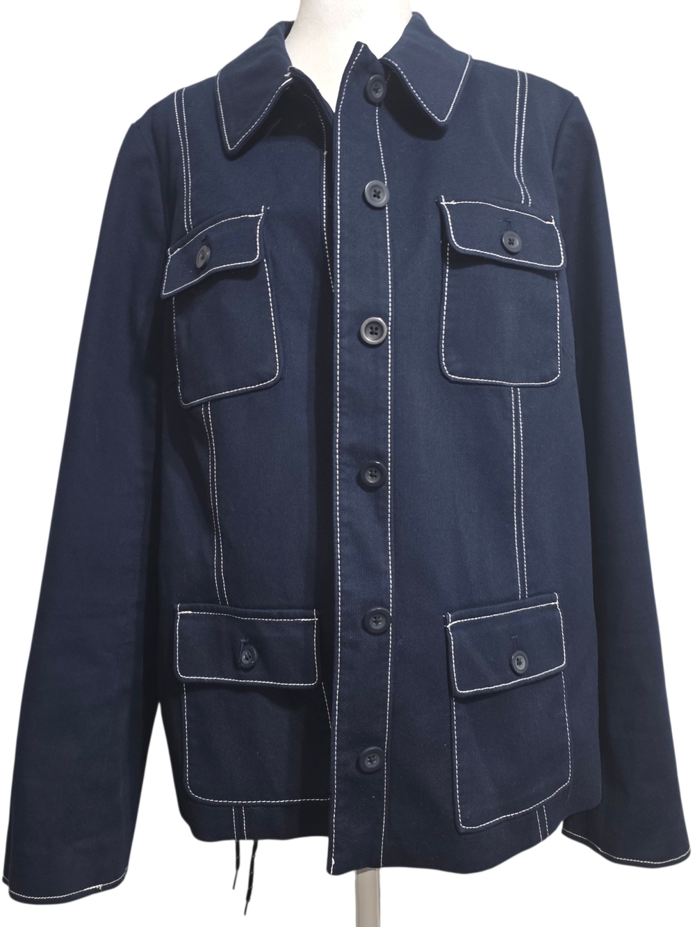 Boden Wheatley Topstitch Jacket Blazer Coat Plus Size US 20 22 Pocket Utility